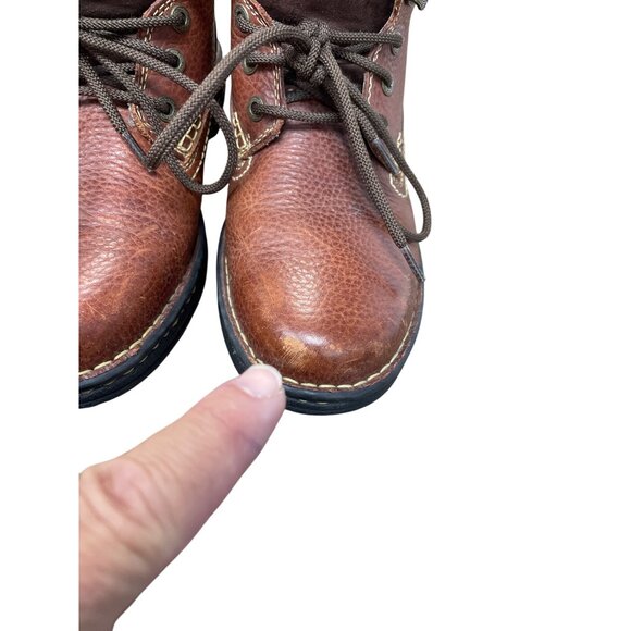 Ariat Womens Brown Leather Terrain Lace-Up Ankle Boots Size 8B SKU 9365 - Picture 13 of 16